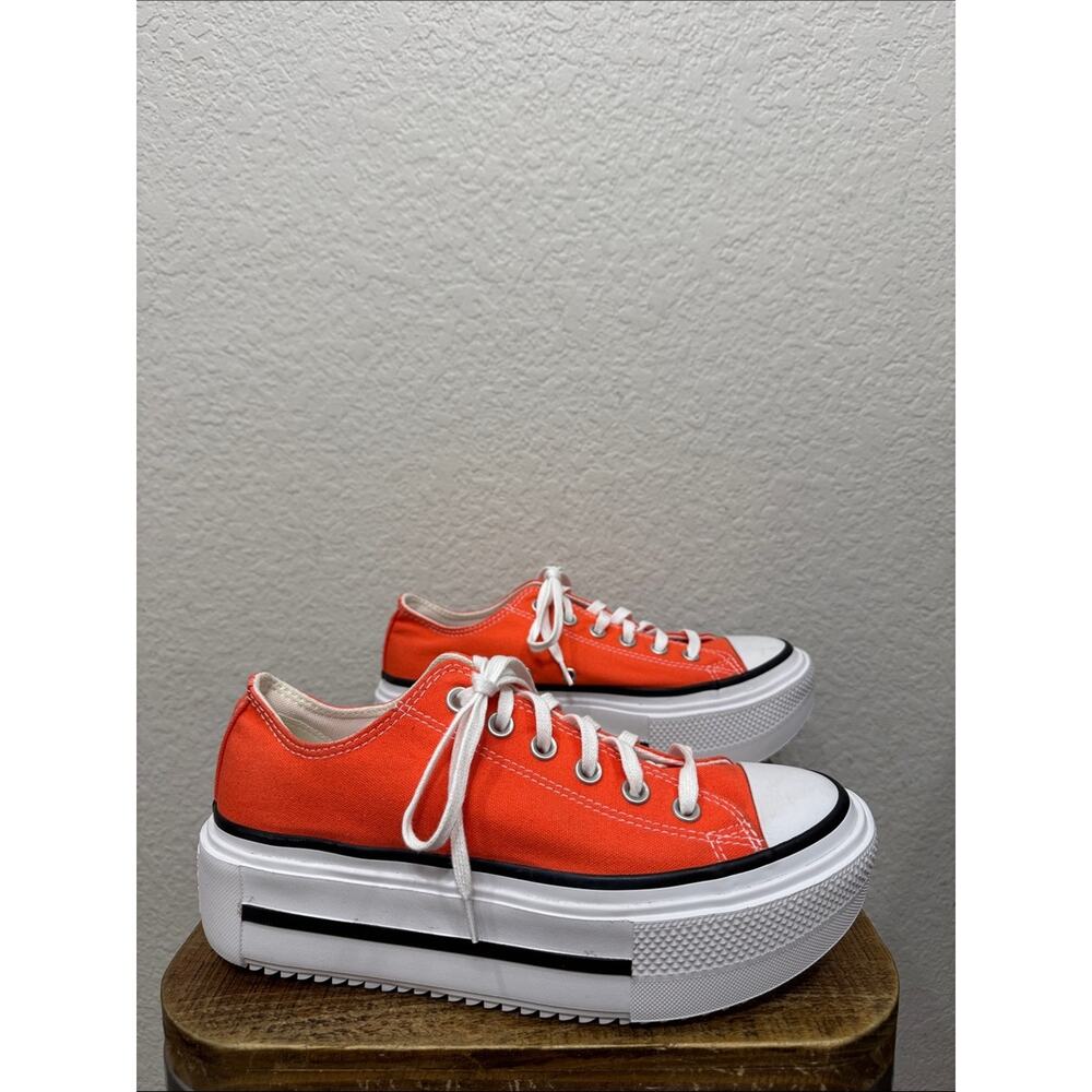 Converse CTAS Lift Double Stack Low Vermilion Red NEW Size 8.5 - Picture 2 of 7